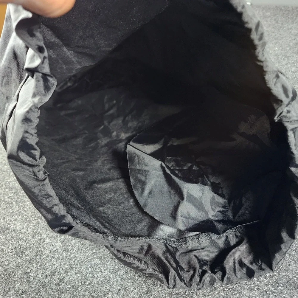 REI Recreational Equipment Inc Stuff Sack Black Nylon Drawstring Bag Made in USA